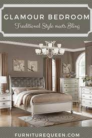 What are the shipping options for silver bedroom furniture? Add Some Bling To Your Bedroom With The Glamour Bedroom Suite Rich Silver Bed Nightstand Dresser Mirror Glamourous Bedroom Silver Bedroom Silver Bedding