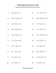 Select grade 8 math worksheets by topic. 14 5 4 Factoring Polynomials Worksheet Answers