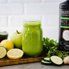 Digestion Boost Green Smoothie With Mct Oil Simple Green Smoothies Recipe Easy Green Smoothie Green Smoothie Smoothies
