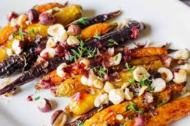 French-inspired Roasted Carrots with Hazelnuts
