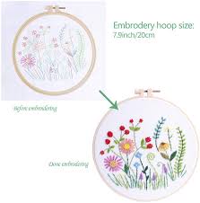 If you are more experienced you can. Amazon Com Embroidery Kits With Colorful Flower And Plant Designs Embroidery Starter Sets With Patterns Perfect Embroidery Beginner Kit With Hoop Threads Tools And Stamped Cloth