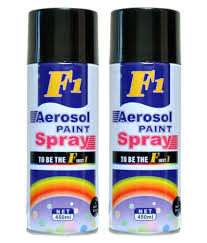 F1 Aerosol Multi Purpose Gloss Black Spray Paint For Car Bike Cycle And Home 450 Ml Set Of 2 Buy F1 Aerosol Multi Purpose Gloss Black Spray Paint For