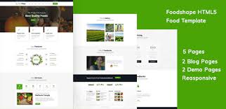 Foodshape Restaurant Html5 Web Template In 2020 Templates Web Template Flyer Template