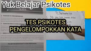 Check spelling or type a new query. Tes Psikotes Pengelompokan Kata Terbaru 2021 Youtube