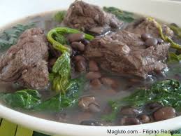 Pork And Black Beans With Bittermelon Leaves Filipino Recipes Recipes Pork Dishes