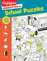 Note that these hidden pictures can only be completed online, there's no way to print them. School Puzzles Highlights Hidden Pictures Highlights Press 9781684376551