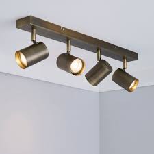 Newark 4 Light Antique Bronze Spotlight Bar Bronze Ceiling Lights Ceiling Lights Kitchen Ceiling Lights