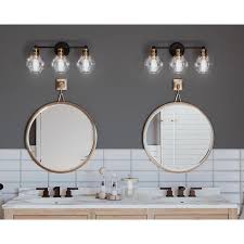 Lowe's carries an extensive selection of lights — from traditional and rustic to vintage bathroom lighting and more. Progress Lighting Hansford 3 Light Bronze Transitional Vanity Light Lowes Com Vanity Lighting Progress Lighting Bath Vanity Lighting