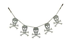 Entryway storage bench brings beauty and function to busy homes. Galvanized Metal Skull And Bones Halloween Garland Hanging Holiday Decoration Walmart Com Walmart Com