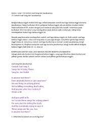 Contoh soal tentang song kelas 12. Soal Song Lyrics Pdf