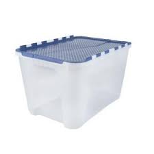 Hdx 12 Gal Flip Top Storage Bin 217227 The Home Depot Tote Storage Storage Bin Storage