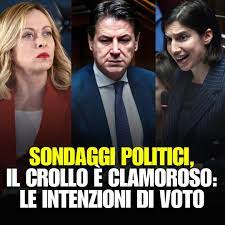 Sondaggi politici, il crollo è clamoroso: le intenzioni di voto ⤵️⤵️