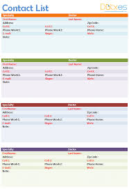 A4 laser sheet labels suits: Contact List Template 4 Per Page Dotxes List Template Contact List Contact List Template