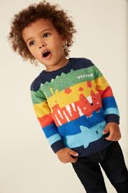 Rainbow Animal Stripe Jumper 3mths 7yrs Striped Jumper Buy Sweaters Kids Sweater