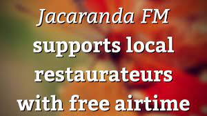 Jacaranda fm is sa's greatest autonomous radio station television in english and afrikaans and playing the best blend. Jacaranda Fm Supports Local Restaurateurs With Free Airtime