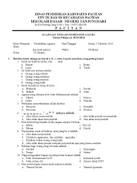 Soal Uts Pai Kelas 6 Sd