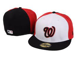 Washington Nationals 59fifty Fitted Hats White Black Red Washington Nationals Hats Mlb Fitted Hats Fitted Ha Fitted Hats Black And Red Washington Nationals Hat