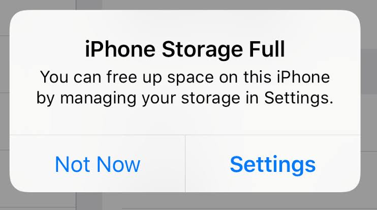 The dreaded storage notification, AI generated