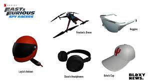 Roblox how to get all the jurassic world event items (easy)xenon gaming. Bloxy News On Twitter Here Are A Few Leaked Accessories Relating To A Fast And Furious Spy Racers Promotion Coming Soon To Roblox