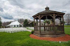 Ceremony Site And Wedding Tent At Zukas Hilltop Barn Spencer Ma Garnick Moore Photography Wedding Tent Getting Married Gazebo