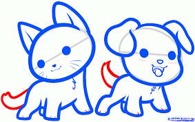 Add the top of the head and ear. How To Draw Kawaii Animals Step By Step Anime Animals Anime Cat And Dog Drawing Dog Drawing Simple Cute Dog Drawing