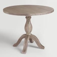 Coffee table round rustic vintage industrial design metal frame legs cocktail table storage open shelf for living room easy assembly easyforlifefamily 4.5 out of 5 stars (12) sale price $242.38 $ 242.38 $ 302.97 original price $302.97 (20%. Round Weathered Gray Wood Jozy Drop Leaf Table 51 Stylish Furnishings For Small Apartments All From World Market Popsugar Home Photo 24