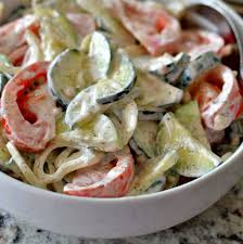 Creamy Cucumber Tomato Salad Small Town Woman