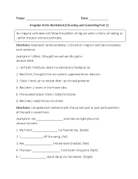 Verbs Worksheets Irregular Verbs Verb Worksheets Linking Verbs