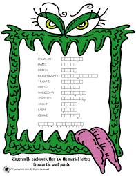 Shop our huge assortment of scary halloween jigsaw puzzles in assorted piece counts, shapes and levels of difficulty. Halloween Word Puzzle Halloween Monsters Woo Jr Kids Activities