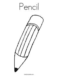 Pencil coloring pages to print. Pencil Coloring Page Twisty Noodle