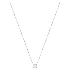 Necklaces may have been one of the earliest types of adornment worn by humans. Attract Necklace Round White Rhodium Plated Swarovski Com