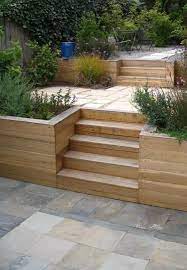 Garden Retaining Wall Sloped Garden Garden Stairs