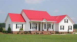 Customize to your home and needs. Houses With Red Roofs Metal Roofing For Residential And Commercial Roofs Union Corrugating Red Roof House Metal Roof Houses Tin Roof House