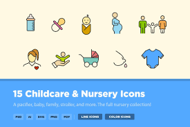 15 Childcare Nursery Icons Childcare Icon Baby Feeding