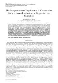 You can adjust the font size. Pdf The Interpretation Of Implicature A Comparative Study Between Implicature In Linguistics And Journalism