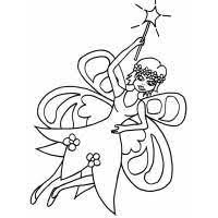 Addobbi di natale per bambini da stampare e colorare. Disegno Di Fatina Con Bacchetta Magica Da Colorare Disegni Disegni Da Colorare Colori