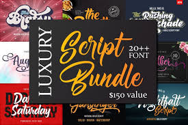 Browse by popularity, category or alphabetical listing. Luxury Script Bundle 225141 Script Font Bundles