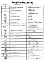 Free Proofreading Marks Handouts Editing Writing Editing