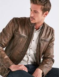 Vintage Leather Jacket Lucky Brand Brown Leather Jacket Men Vintage Leather Jacket Mens Fashion Sweaters