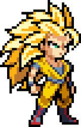 Son Goku Ssj3 By Pusheads Dibujos En Pixeles Dibujos En Cuadricula Dibujos Pixelados
