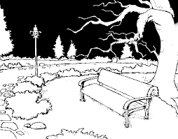 You can also get really creative with colours and washy backgrounds. Desenho De Paisagem Da Parque Para Colorir Colorir Com