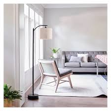 Downbridge Floor Lamp With Shade Black Tan Threshold Floor Lamps Living Room Standing Lamp Living Room Floor Lamp With Shelves