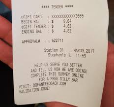 A sales receipt showing when your card was purchased. This Receipt That I Spent Exactly Half Of My Remaining Balance On My Gift Card Mildlyinteresting