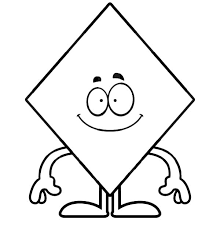 Each printable highlights a word that starts. Smiling Diamond Shape Coloring Pages Kids Play Color