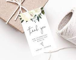 Wedding Favor Tag Template Thank You Tag Wedding Favor Label Greenery Wedding Gift Tags Floral Favor Tag Printable Templett W19 Wedding Favor Labels Wedding Gift Tags Wedding Favor Tags
