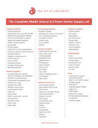 I think the first book i will make will be for the crafts i have planned to do with the grands. A Complete List Of Supplies For Your New Art Room The Art Of Education University