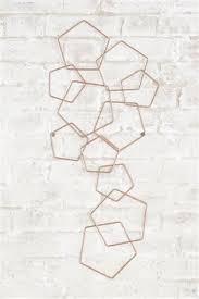 Rose Gold Geometric Plaque Rose Gold Room Decor Rose Gold Wall Decor Gold Room Decor