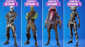 But let's take a closer look at the favorites. Evolution Of Fortnite Halloween Skins Chapter 1 Season 1 Chapter 2 Season 5 Youtube