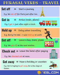 19 Useful Phrasal Verbs For Travel In English 7 E S L Learn English Travel English English Vocabulary