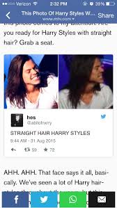 As if harry styles couldn't be any more perfect, the one direction singer recently rocked straight hair on stage! On Twitter Straight Hair Harry Styles Http T Co 1dkkwhe8cj